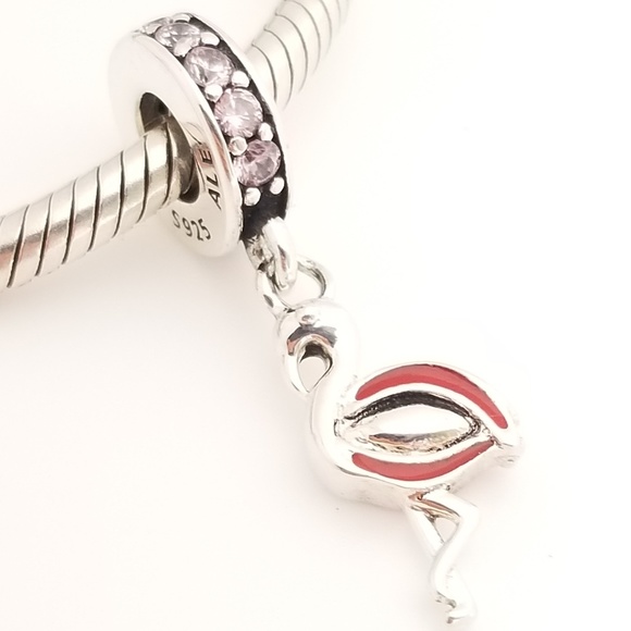 Pandora Jewelry - Pandora Flamingo Dangle Silver 791294CZS Pandora Jewelry - Pandora Flamingo Dangle Silver 791294CZS
